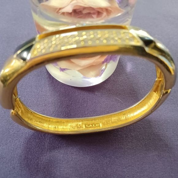 Swarovski signed SAL 8" 2 tone bracelet - Picture 5 of 5